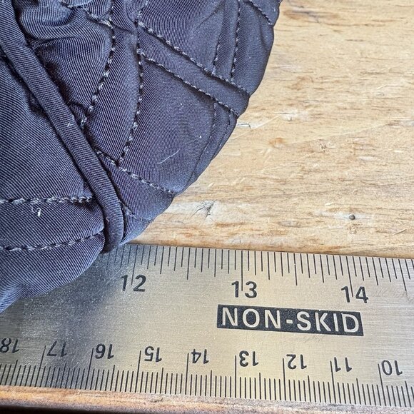 Vera Bradley Black Quilted Shoulder Bag Tote Purse Satchel READ DETAILS - Picture 9 of 16